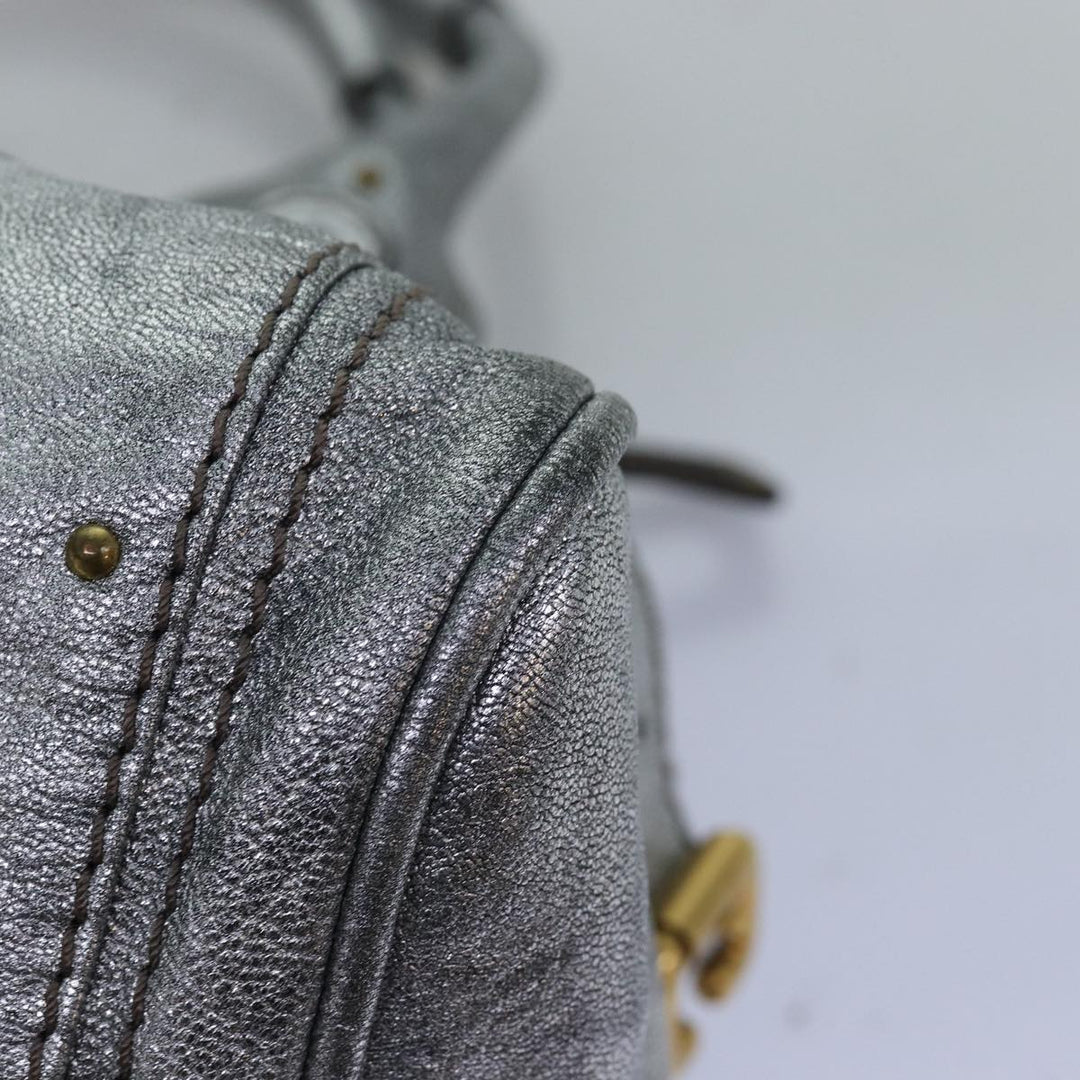 Chloe Paddington Hand Bag Leather Silver yk12617