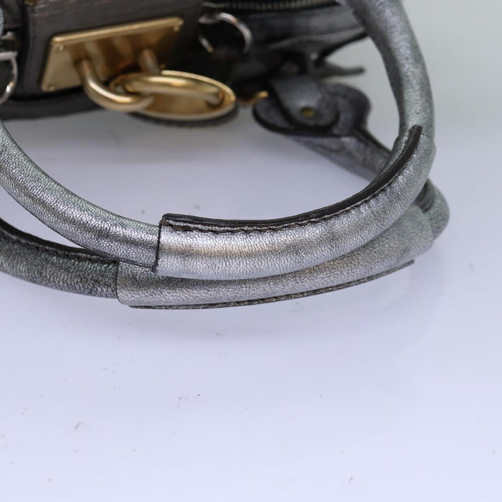 Chloe Paddington Hand Bag Leather Silver yk12617