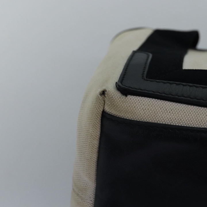 Top Quality Balenciaga Navy Cabas S Hand Bag Canvas White Black 339933 Auth yk12669