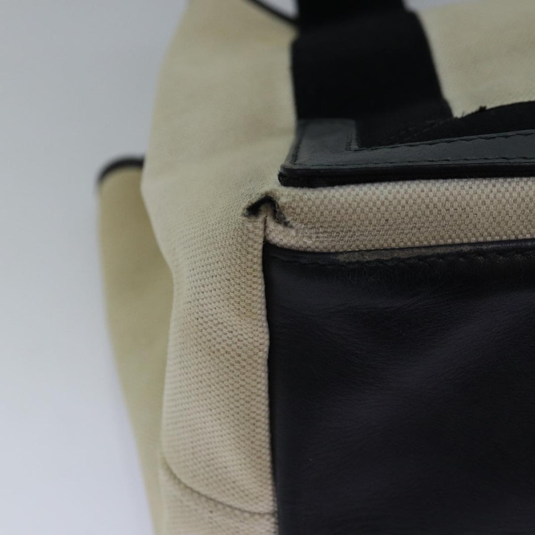 Top Quality Balenciaga Navy Cabas S Hand Bag Canvas White Black 339933 Auth yk12669