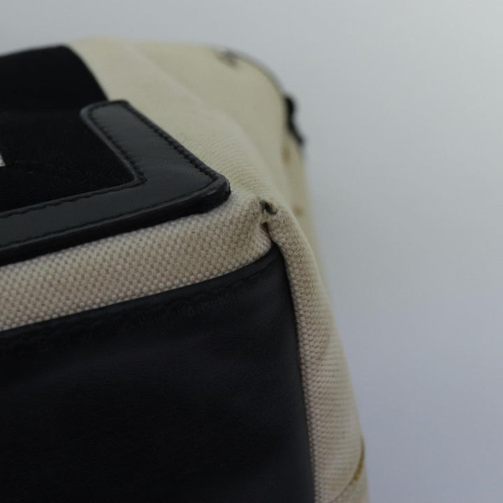 Top Quality Balenciaga Navy Cabas S Hand Bag Canvas White Black 339933 Auth yk12669