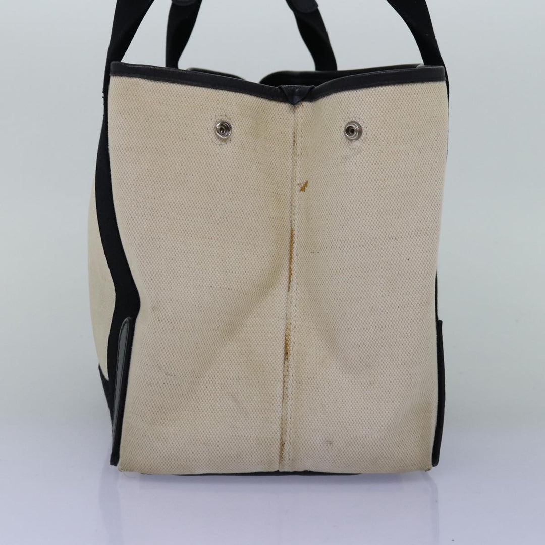 Top Quality Balenciaga Navy Cabas S Hand Bag Canvas White Black 339933 Auth yk12669
