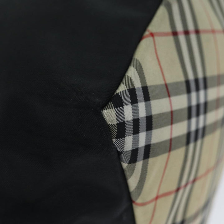 BurberrySs Nova Check Blue Label Tote Bag Nylon Black Auth yk12675