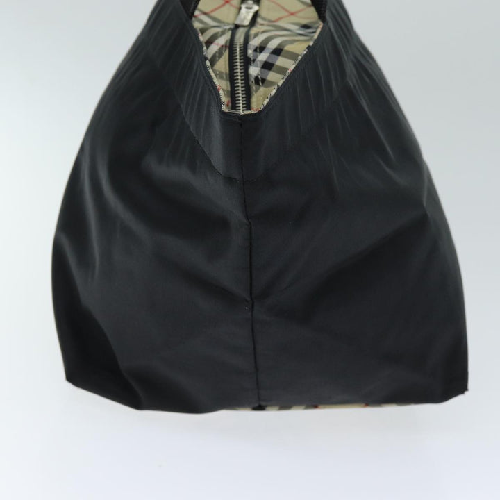 BurberrySs Nova Check Blue Label Tote Bag Nylon Black Auth yk12675