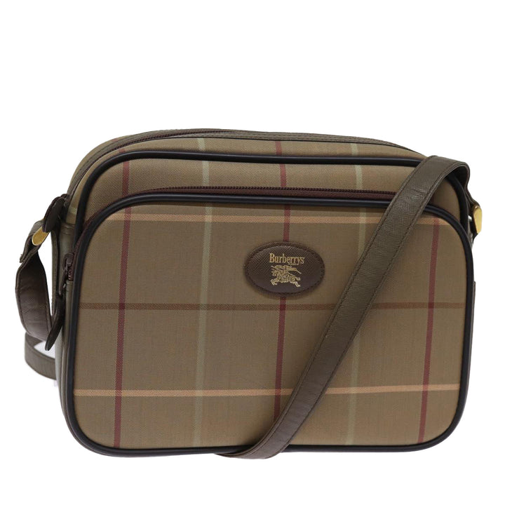 BurberrySs Nova Check Shoulder Bag Canvas Beige Auth yk12716