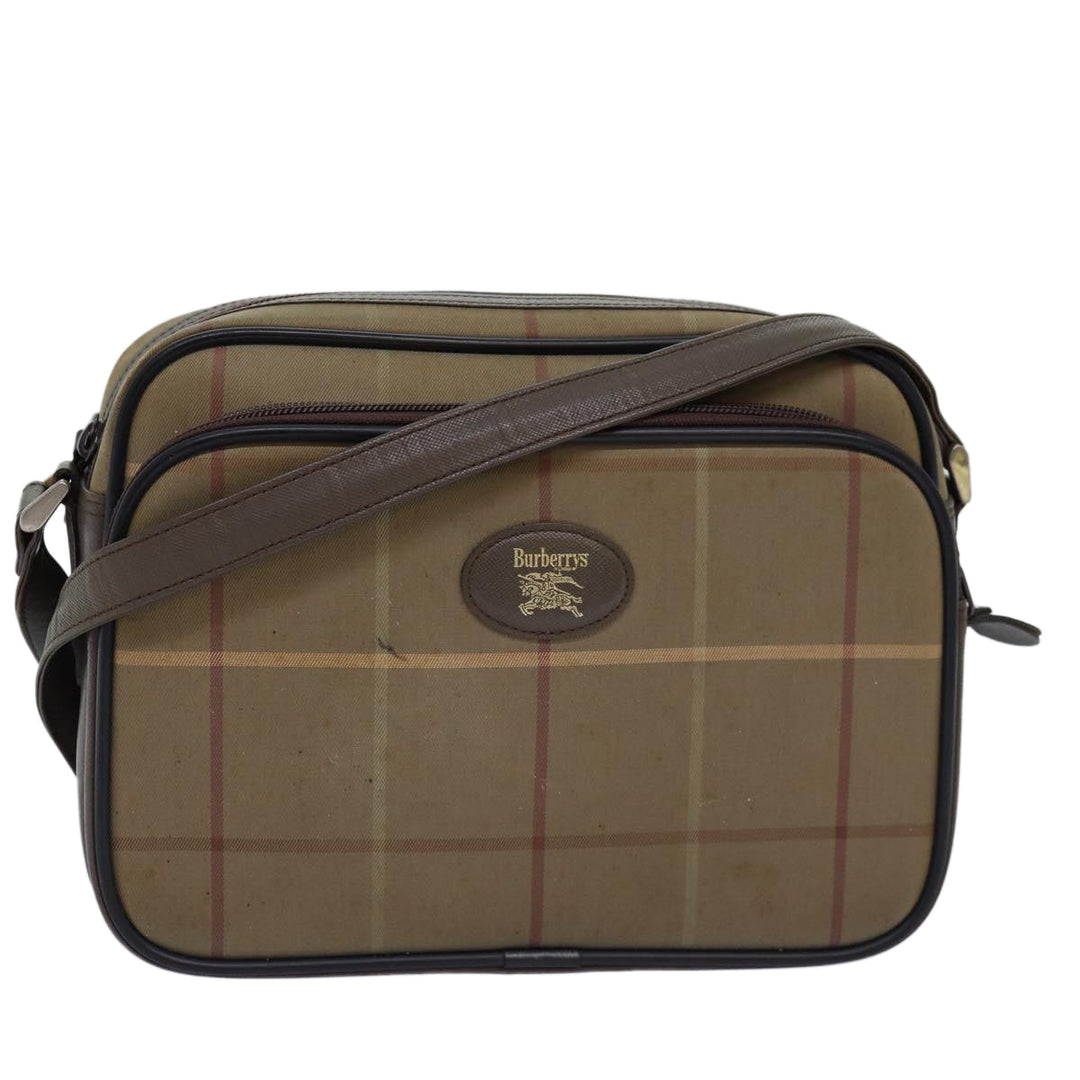 BurberrySs Nova Check Shoulder Bag Canvas Beige Auth yk12717