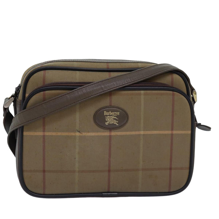 BurberrySs Nova Check Shoulder Bag Canvas Beige Auth yk12717