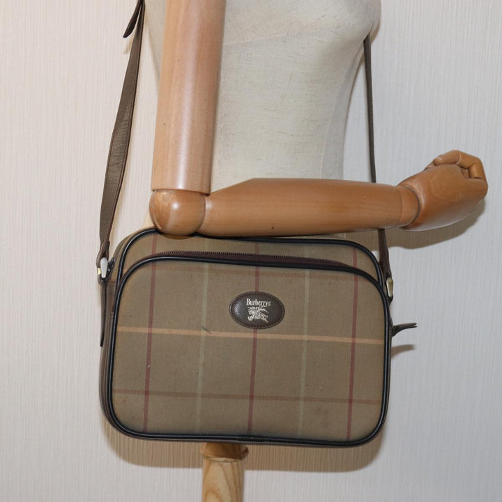 BurberrySs Nova Check Shoulder Bag Canvas Beige Auth yk12717