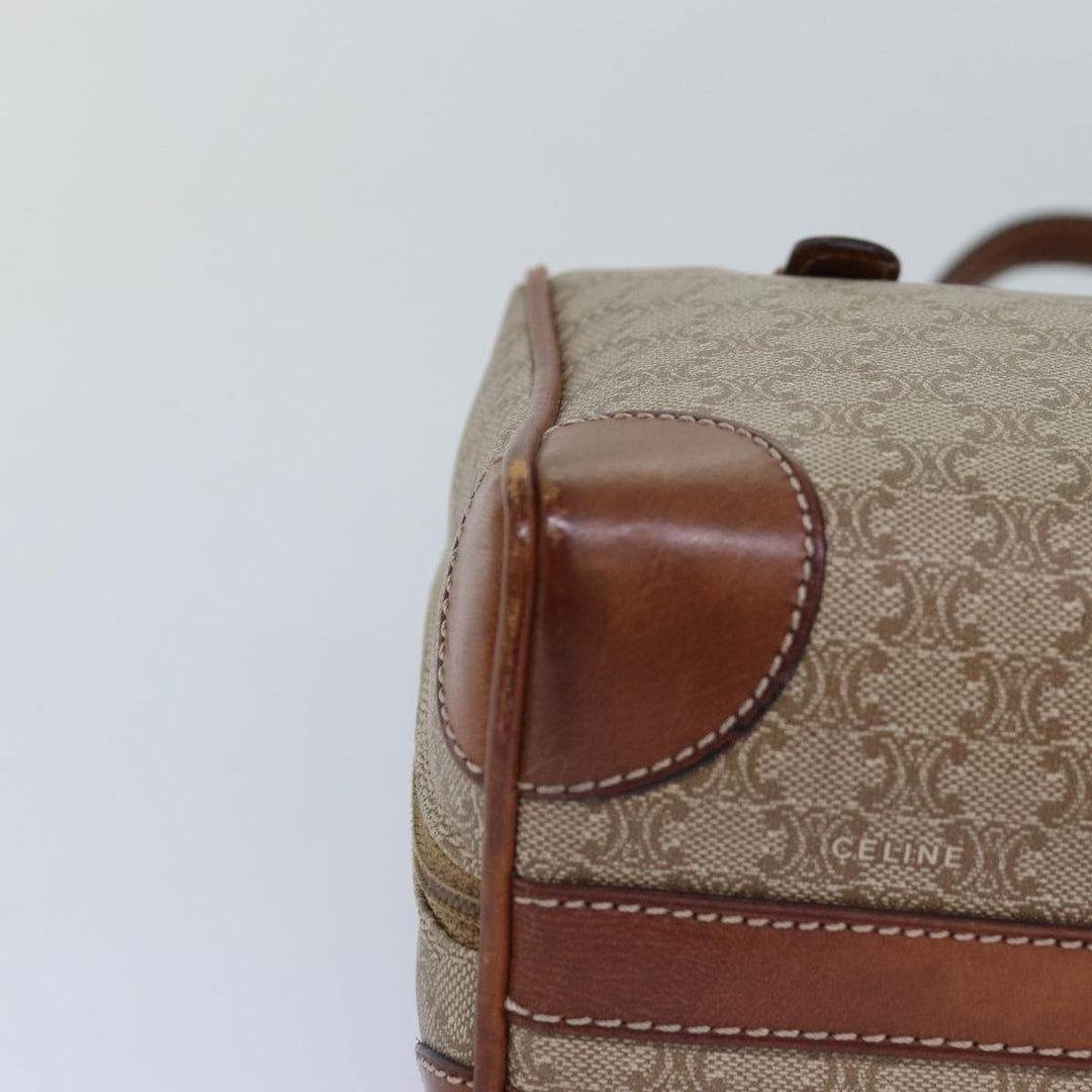 Celine Macadam Canvas Hand Bag Beige Auth yk12721