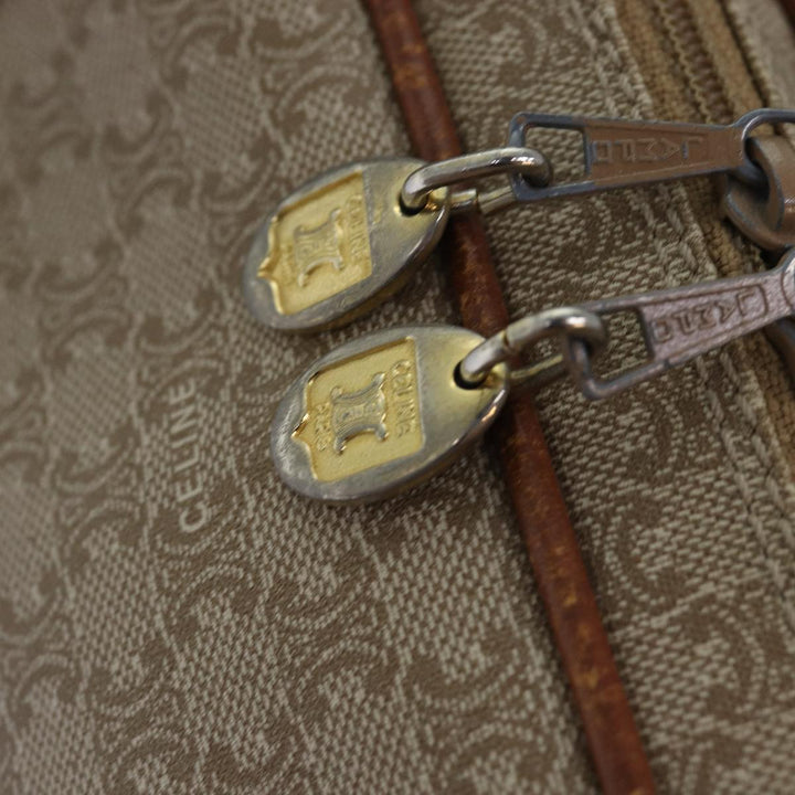 Celine Macadam Canvas Hand Bag Beige Auth yk12721
