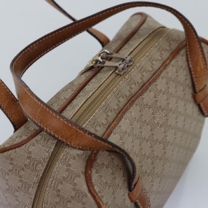 Celine Macadam Canvas Hand Bag Beige Auth yk12721