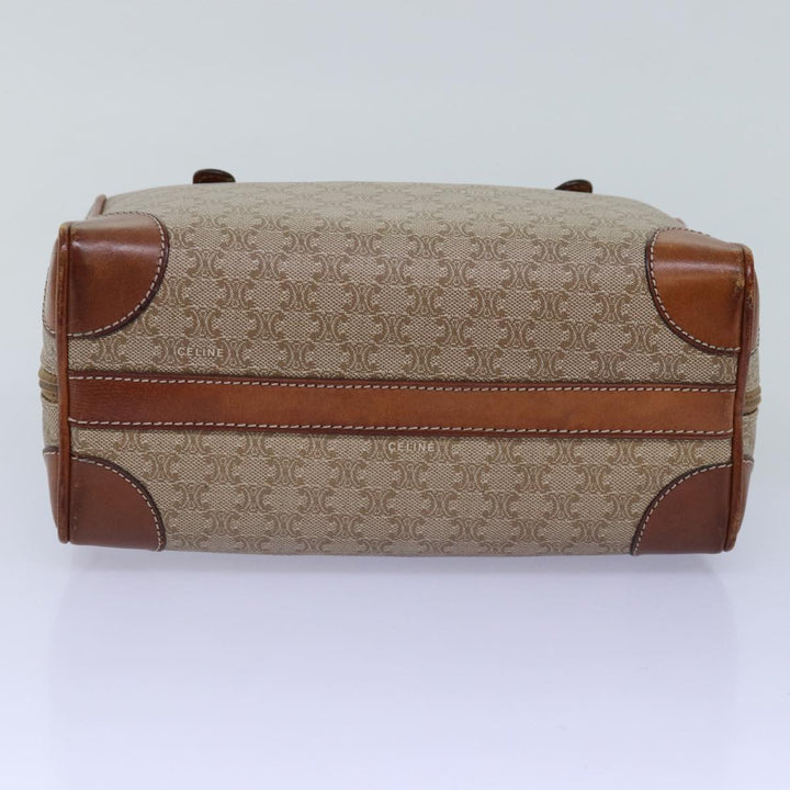 Celine Macadam Canvas Hand Bag Beige Auth yk12721