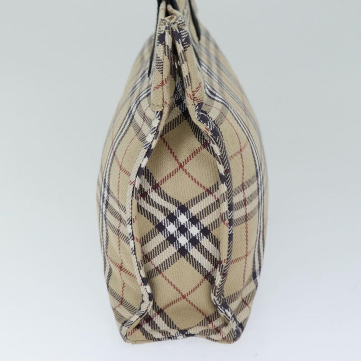 Burberry Nova Check Blue Label Hand Bag Canvas Beige Auth yk12723