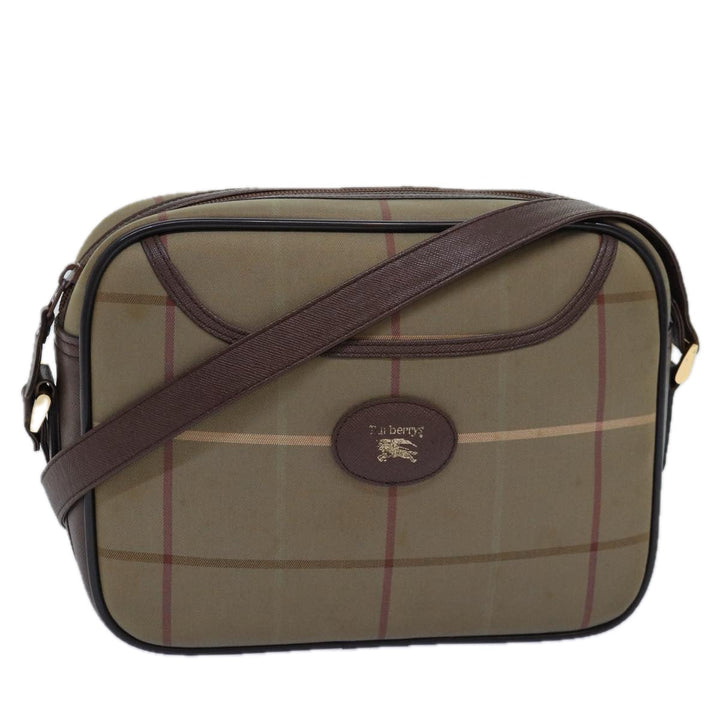 BurberrySs Nova Check Shoulder Bag Canvas Beige Auth yk12733