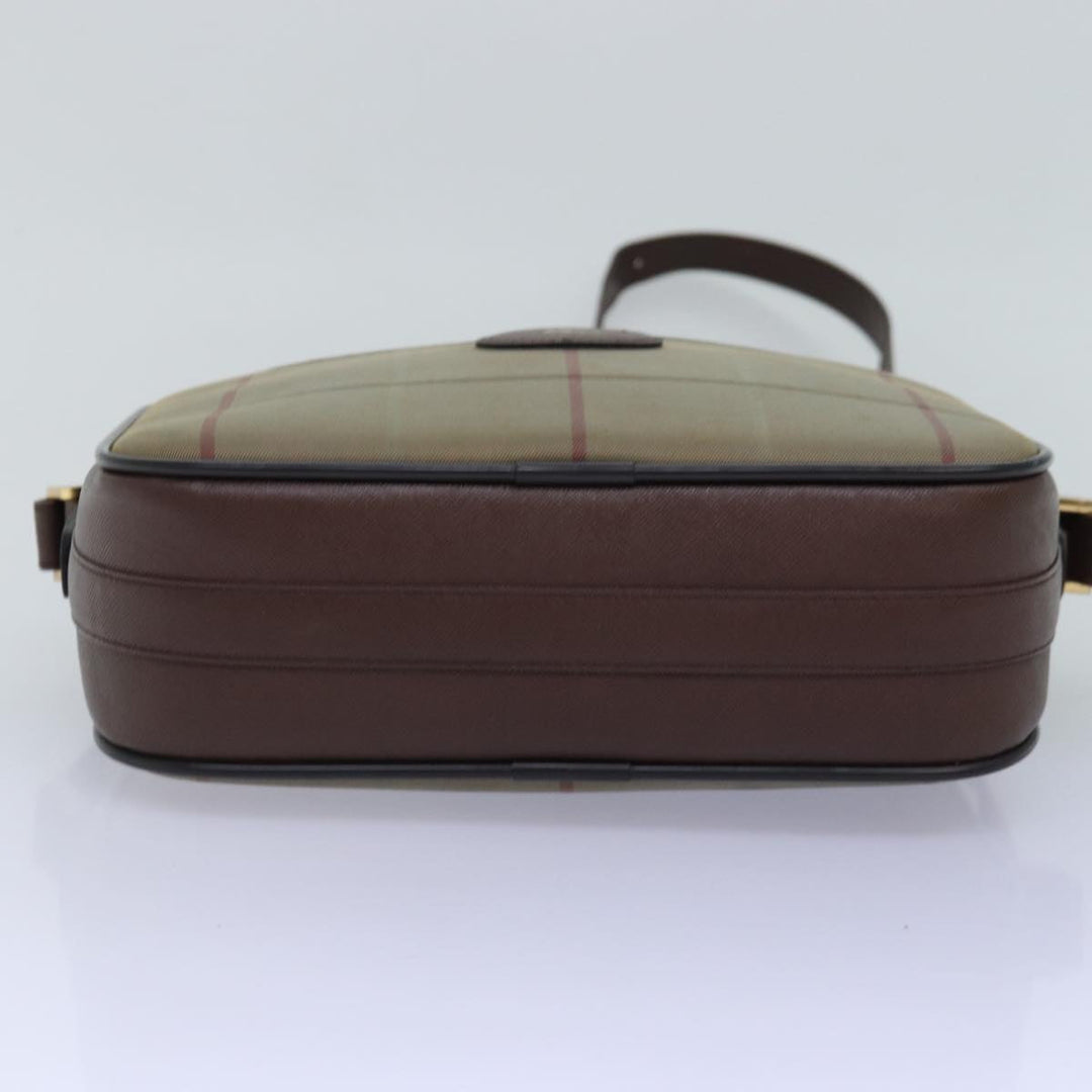 BurberrySs Nova Check Shoulder Bag Canvas Beige Auth yk12733
