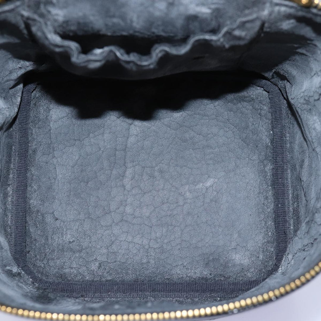 Chanel Bicolole Vanity Cosmetic Pouch Caviar Skin Black CC Auth yk12738