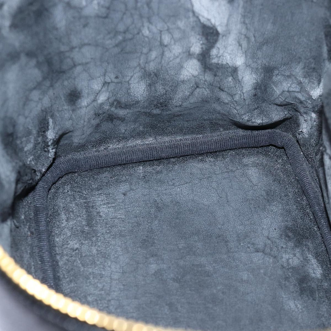 Chanel Bicolole Vanity Cosmetic Pouch Caviar Skin Black CC Auth yk12738