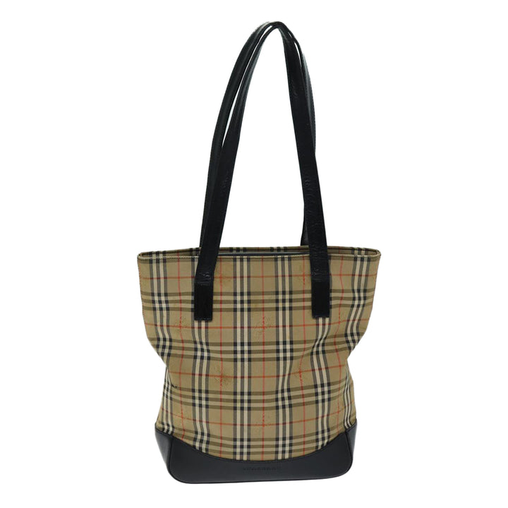 Burberry Nova Check Tote Bag Canvas Beige Auth yk12758