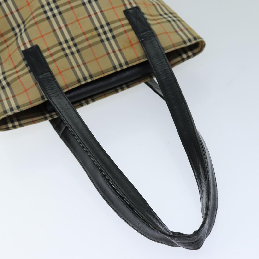 Burberry Nova Check Tote Bag Canvas Beige Auth yk12758
