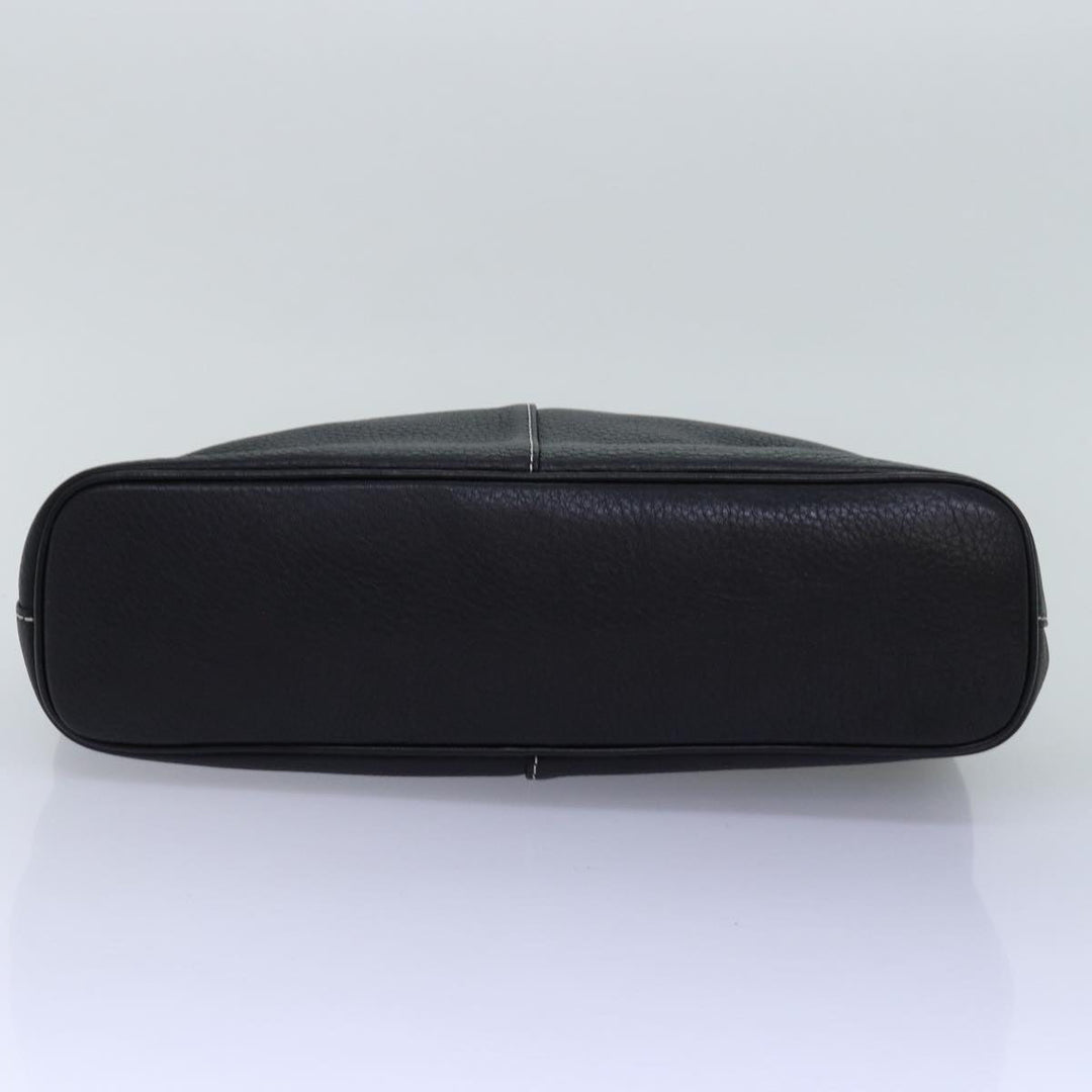 BurberrySs Hand Bag Leather Black Auth yk12762