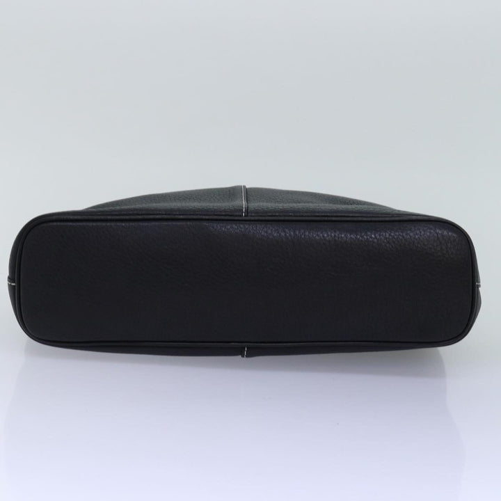 BurberrySs Hand Bag Leather Black Auth yk12762