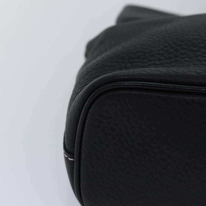 BurberrySs Hand Bag Leather Black Auth yk12762