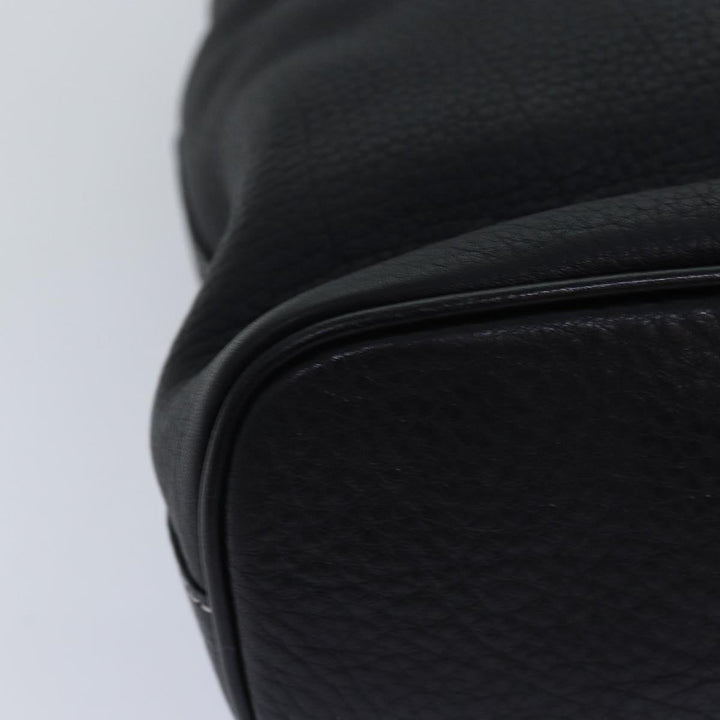 BurberrySs Hand Bag Leather Black Auth yk12762