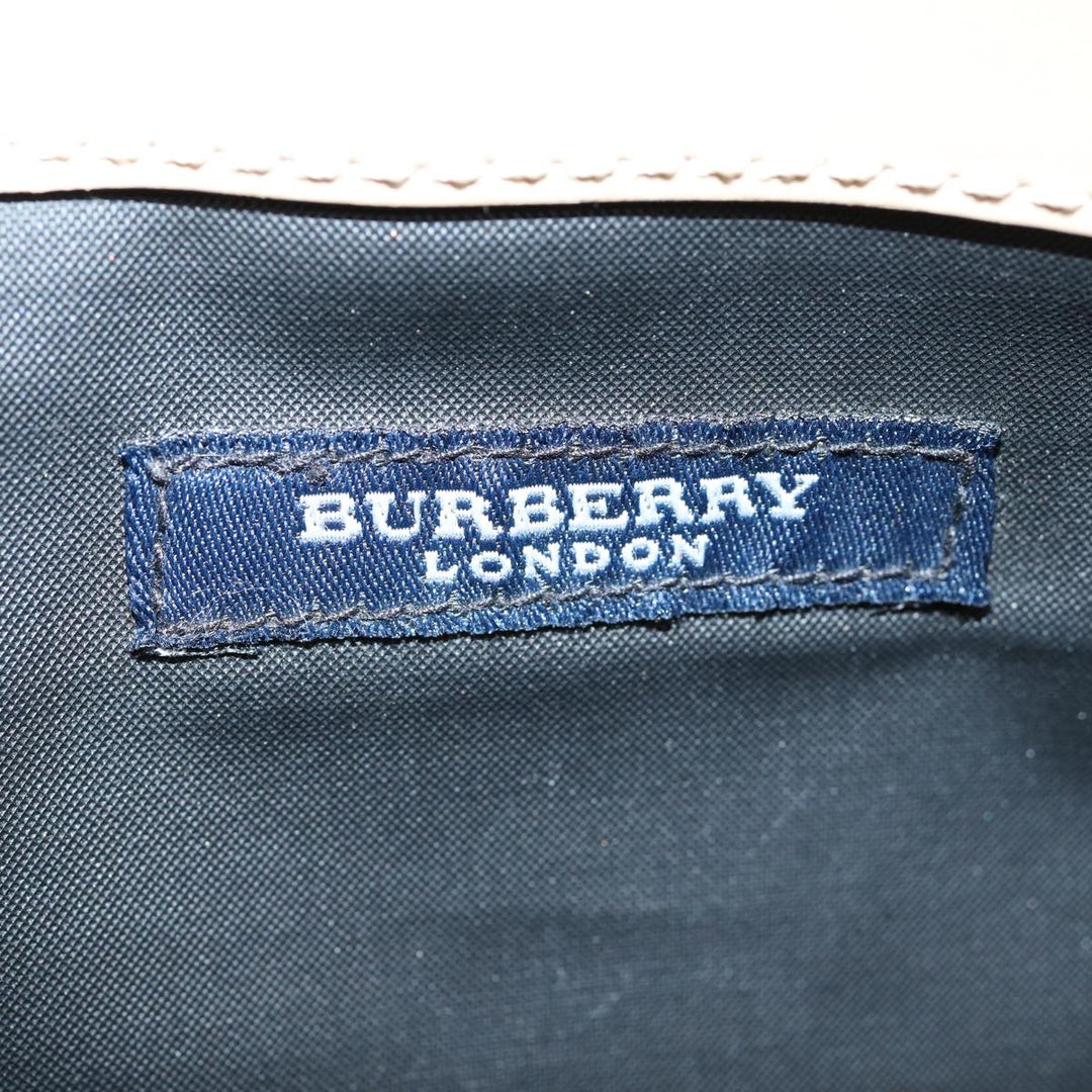 Burberry Nova Check Hand Bag Nylon Beige Auth yk12778