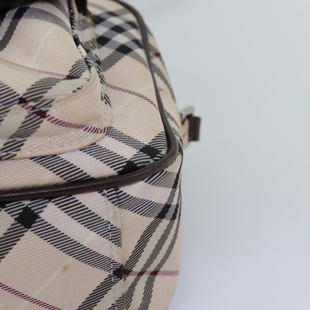 Burberry Nova Check Blue Label Shoulder Bag polyester Beige Auth yk12803