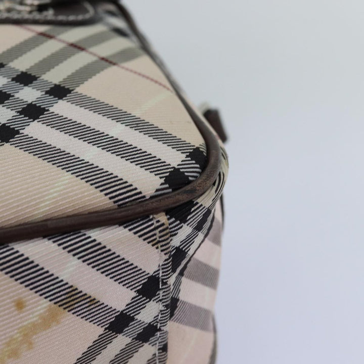 Burberry Nova Check Blue Label Shoulder Bag polyester Beige Auth yk12803