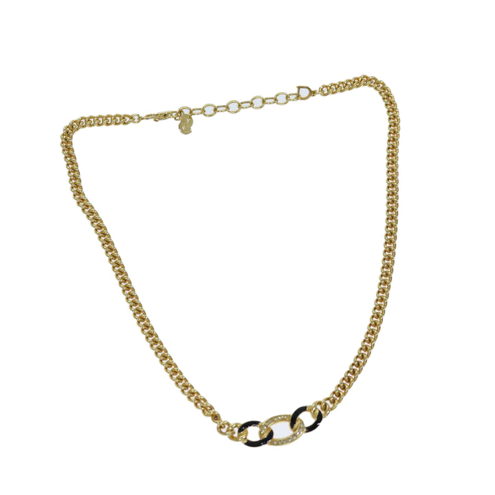 CHRISTIAN Dior Necklace metal Gold Auth yk12883