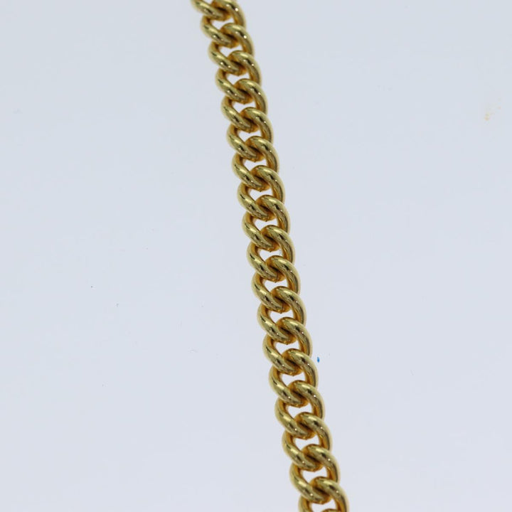 CHRISTIAN Dior Necklace metal Gold Auth yk12883
