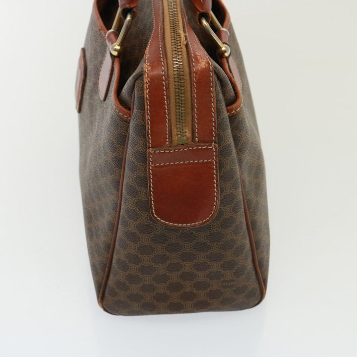 Celine Shoulder Macadam Canvas Hand Bag PVC 3Set Brown 12914