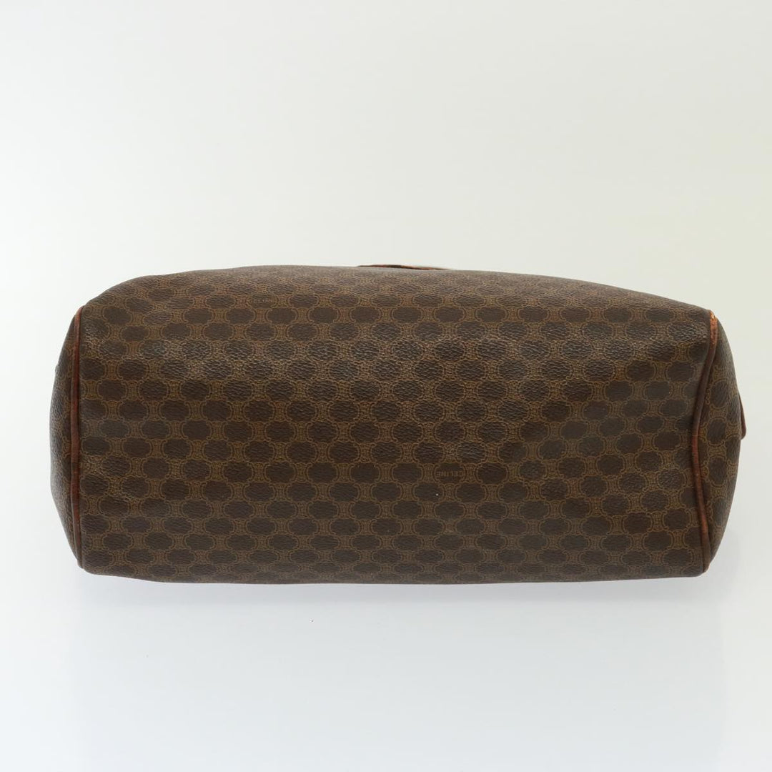 Celine Shoulder Macadam Canvas Hand Bag PVC 3Set Brown 12914
