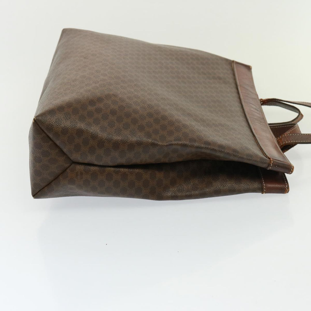 Celine Shoulder Macadam Canvas Hand Bag PVC 3Set Brown 12914