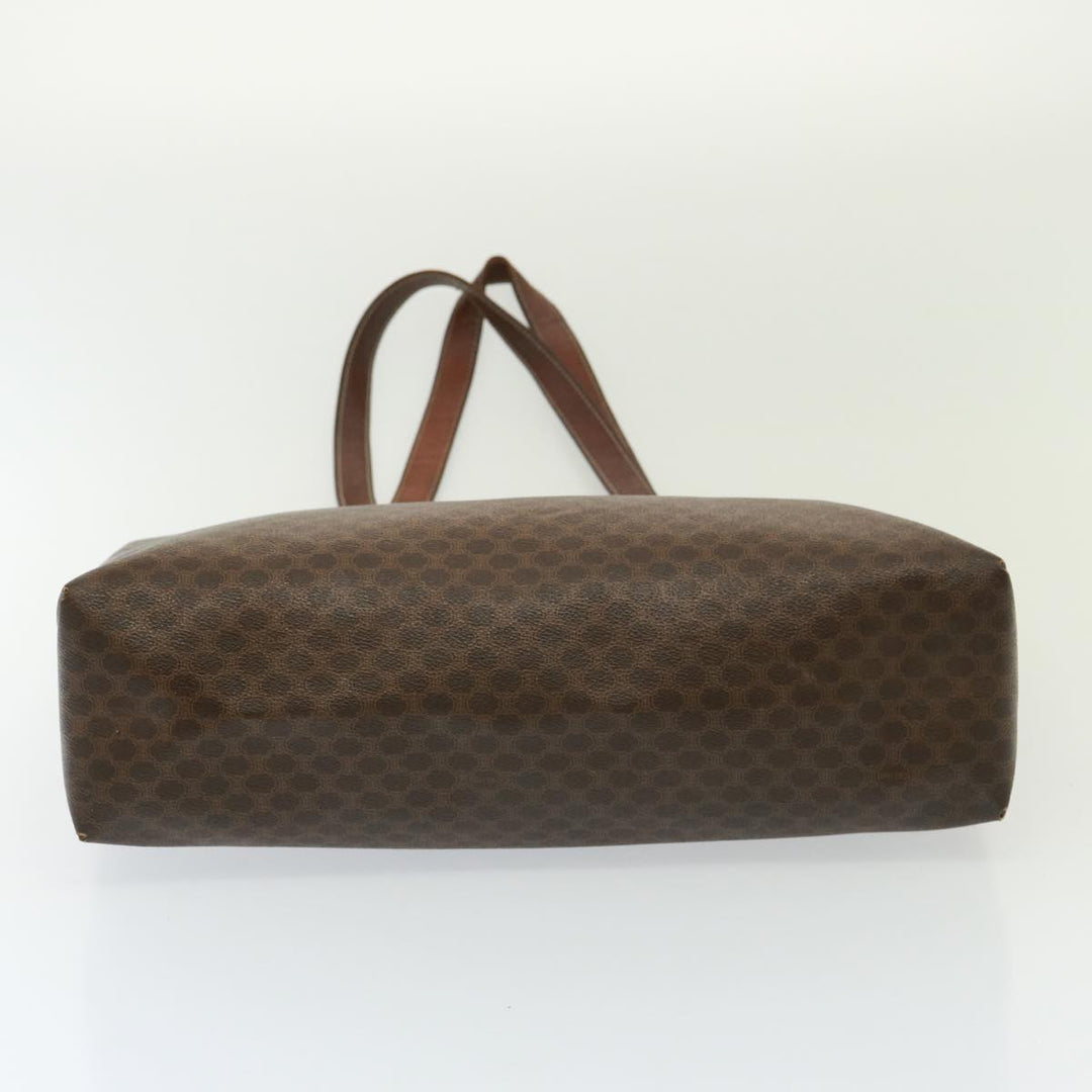 Celine Shoulder Macadam Canvas Hand Bag PVC 3Set Brown 12914