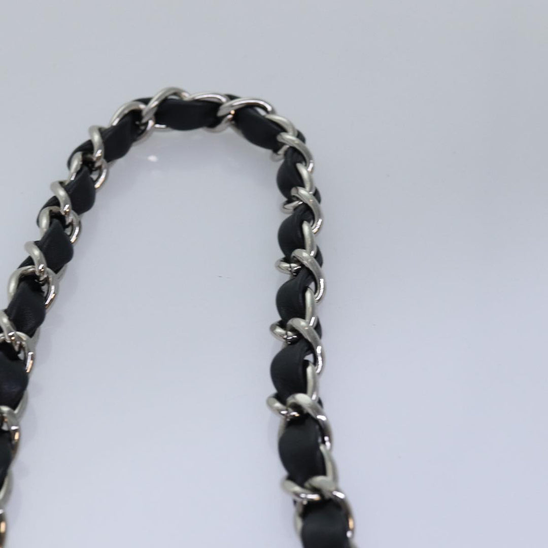 Top Quality Chanel COCO Mark Chain Shoulder Bag Lamb Skin Black White CC Auth yk12940A