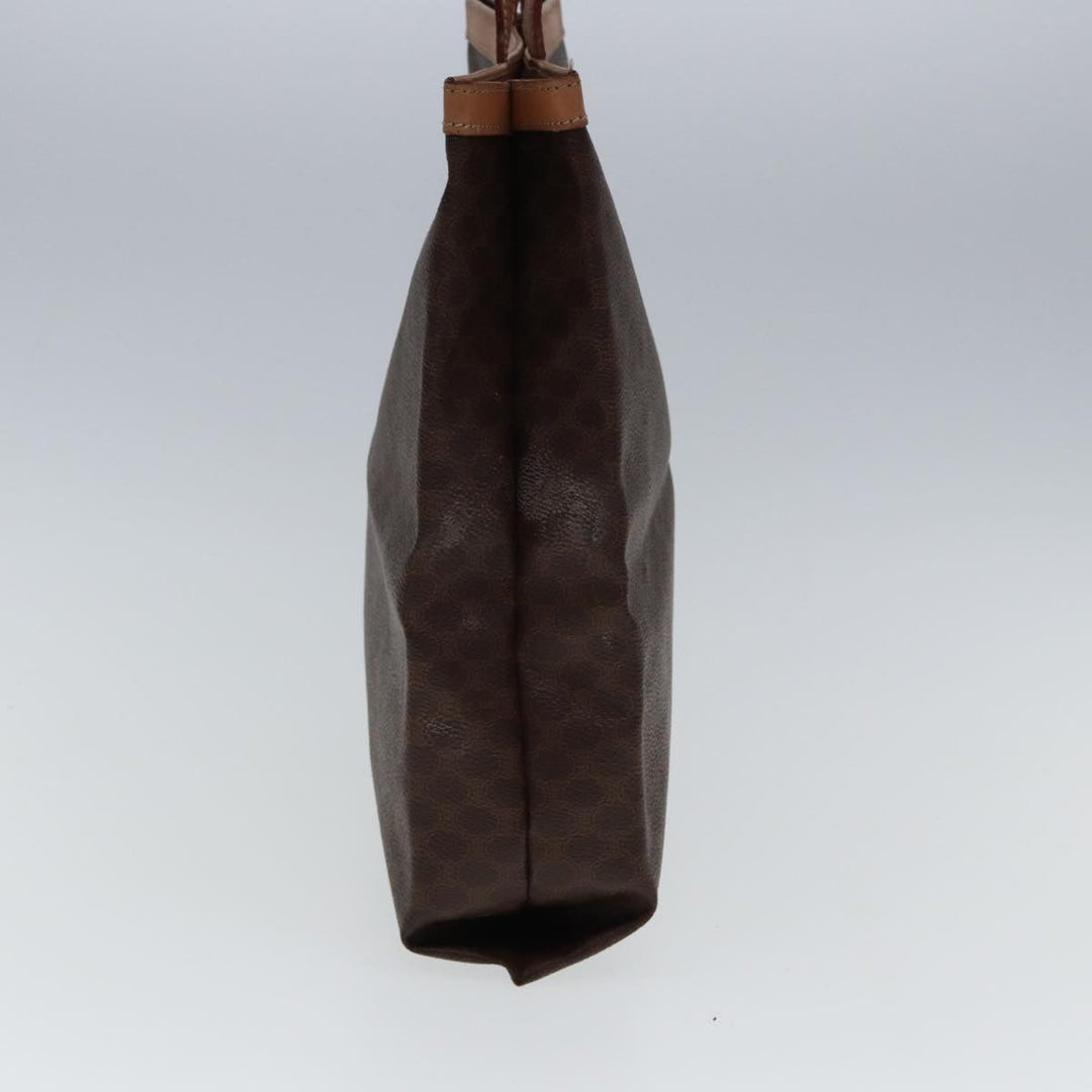Celine Macadam Canvas Tote Bag PVC Leather Brown Auth yk12998