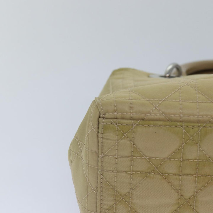 CHRISTIAN Top quality Dior Lady Top quality Dior Canage Hand Bag Nylon 2way Beige Auth yk13047