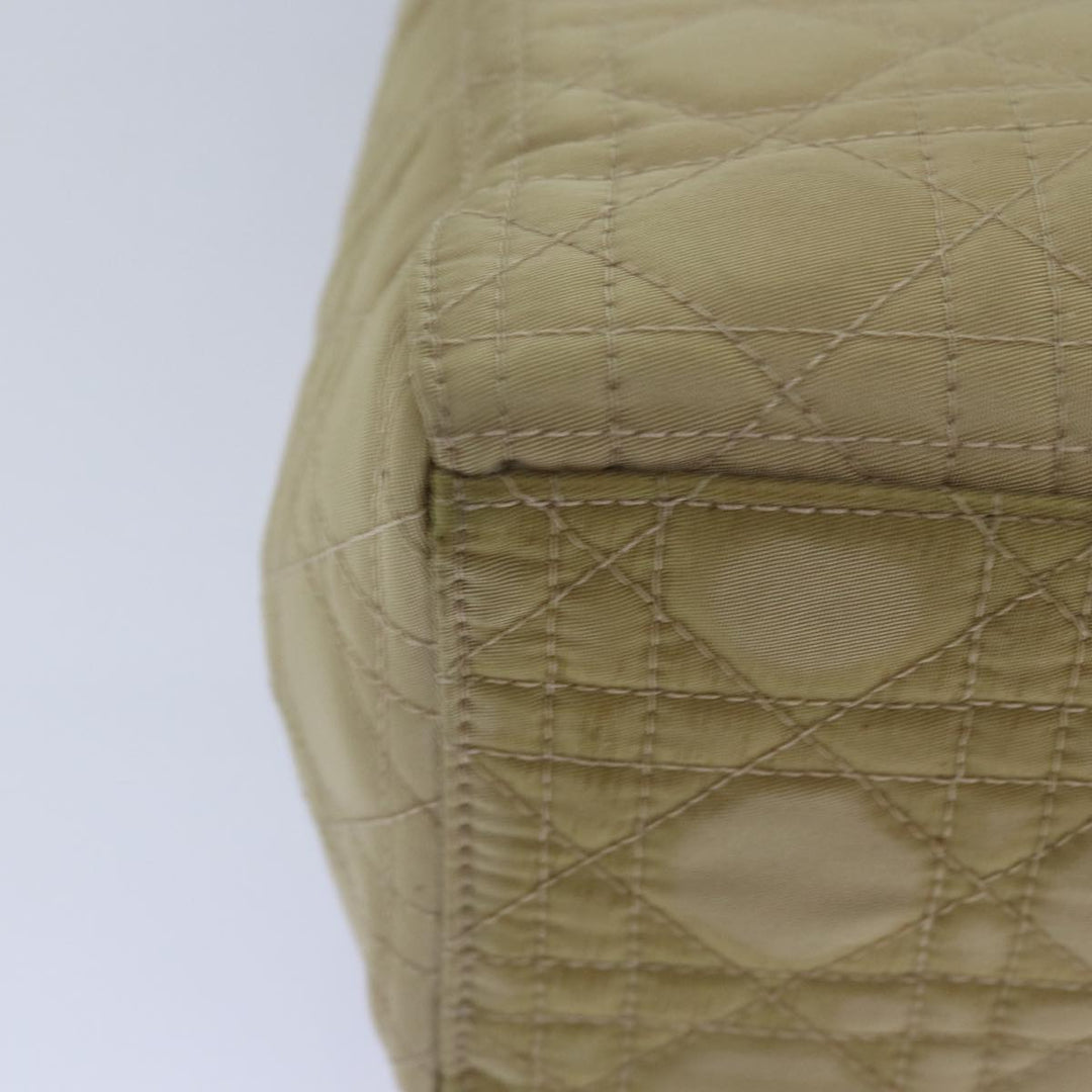 CHRISTIAN Top quality Dior Lady Top quality Dior Canage Hand Bag Nylon 2way Beige Auth yk13047