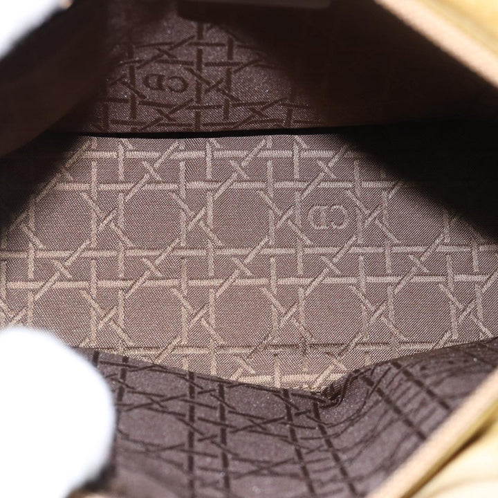 CHRISTIAN Top quality Dior Lady Top quality Dior Canage Hand Bag Nylon 2way Beige Auth yk13047