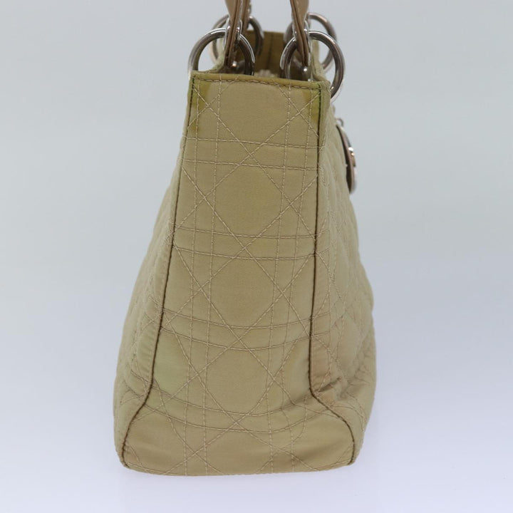 CHRISTIAN Top quality Dior Lady Top quality Dior Canage Hand Bag Nylon 2way Beige Auth yk13047