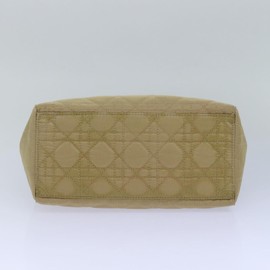 CHRISTIAN Top quality Dior Lady Top quality Dior Canage Hand Bag Nylon 2way Beige Auth yk13047