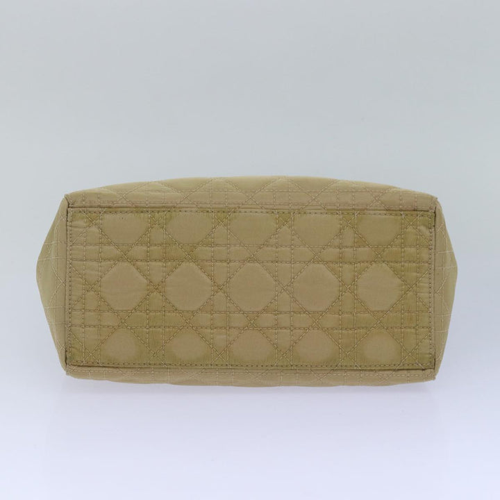 CHRISTIAN Top quality Dior Lady Top quality Dior Canage Hand Bag Nylon 2way Beige Auth yk13047
