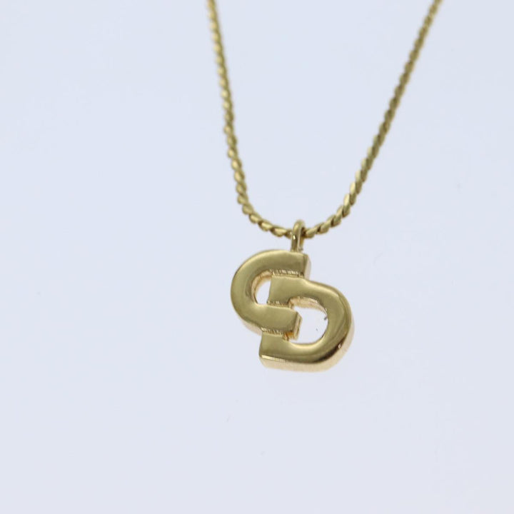 CHRISTIAN Dior Necklace metal Gold Auth yk13057