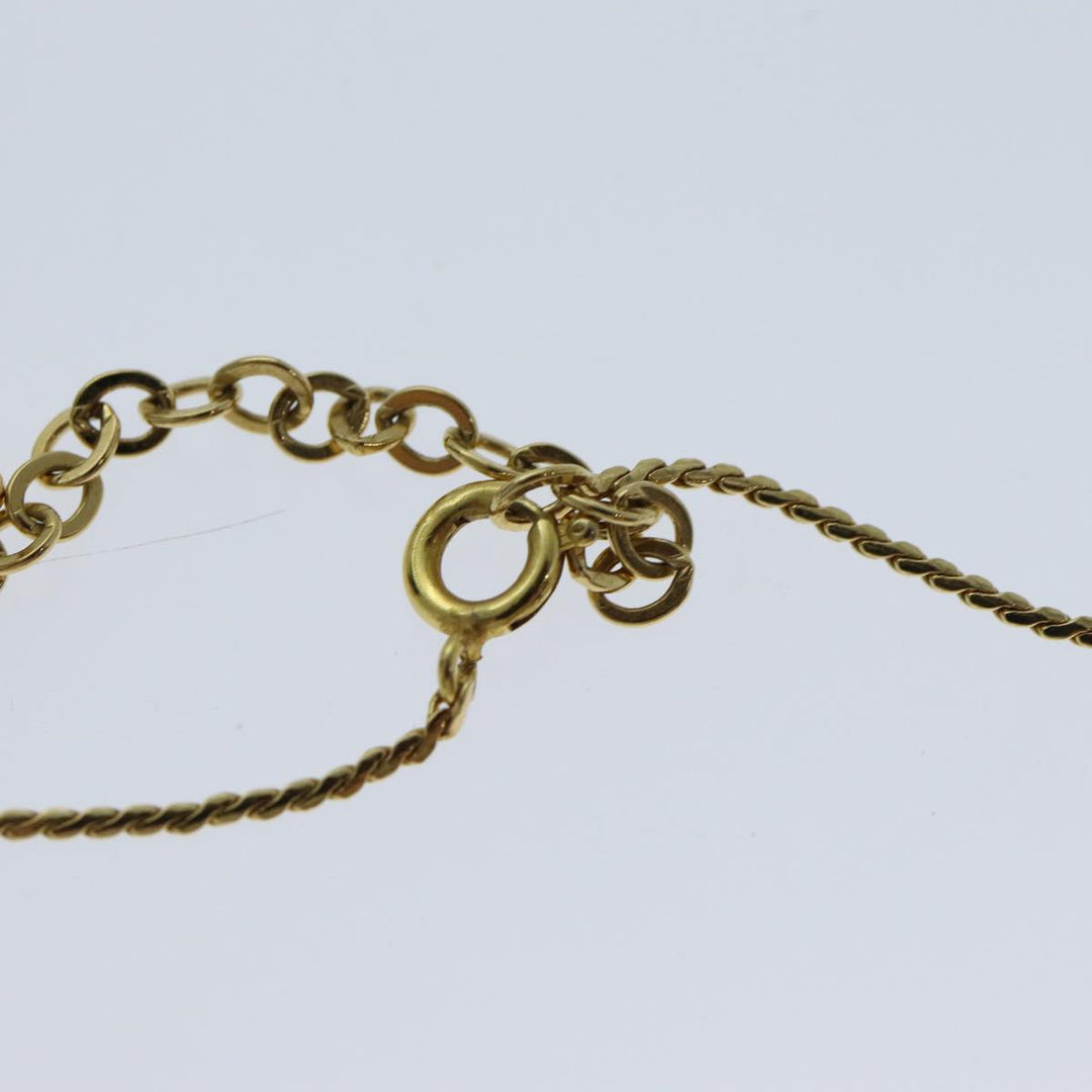 CHRISTIAN Dior Necklace metal Gold Auth yk13057
