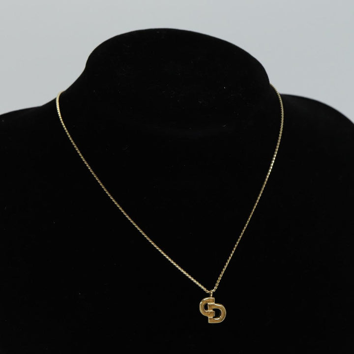 CHRISTIAN Dior Necklace metal Gold Auth yk13057