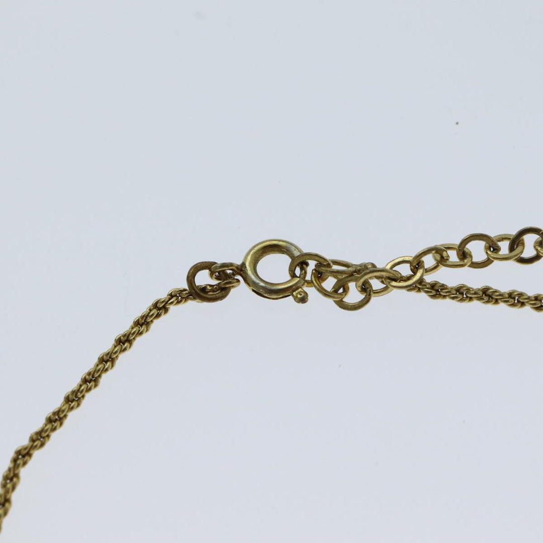CHRISTIAN Top quality Dior Necklace metal Gold Auth yk13067