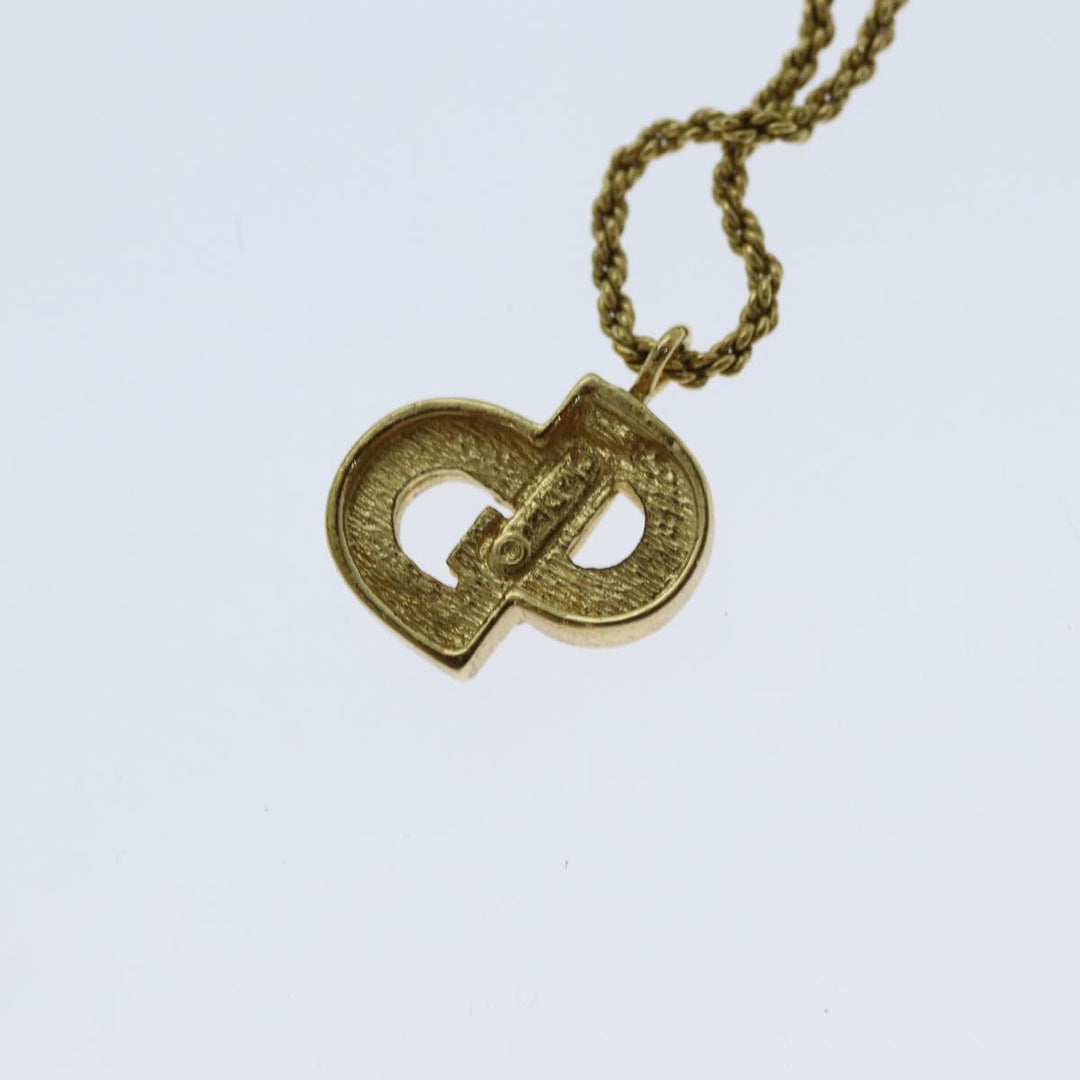 CHRISTIAN Top quality Dior Necklace metal Gold Auth yk13067