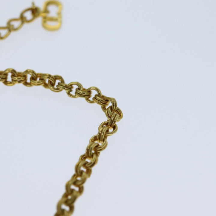 CHRISTIAN Top quality Dior Necklace metal Gold Auth yk13073
